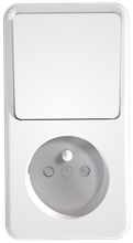 French socket with 1 gang switch