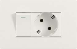 16A 250V 1 switch with Germany socket
