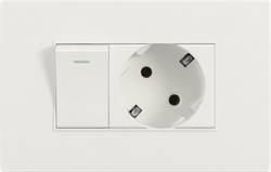 16A 250V 1 switch with Germany socket