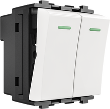 36mm 16A 250V double 1 gang 1 way switch