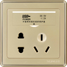 五孔带USB插座