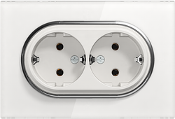 16A 250V~Double German Socket