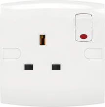 13A 250V 3 Pin Socket with Switch with Neon