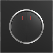 10A 250V~2 gang 1 way switch with light