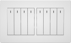 16A 250V 8 Gang 1 Way Switch