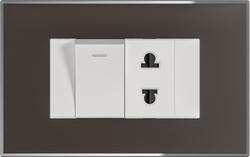 16A 250V 1 switch with 1 socket