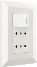 one way switch with two chilean style socket