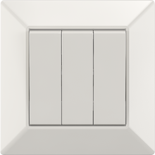 10A 250V~3 gang 1 way switch