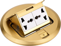 方形弹起式多功能六孔地面插座