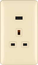 120mm 13A 250V 3 pin socket with USB 2A