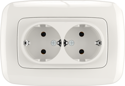 16A 250V~Double German Socket