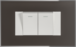 16A 250V 2 gang 1 way switch