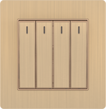 16A 250V 4 Gang 1 Way Switch