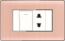 16A 250V 1 switch with 1 socket