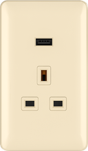 120mm 13A 250V 3 pin socket with USB 2A