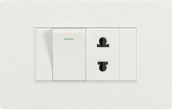 16A 250V 1 switch with 1 socket