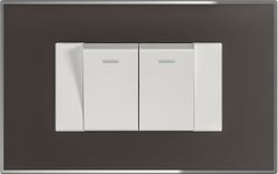 16A 250V 2 gang 1 way switch