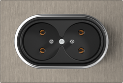 16A 250V~Double French socket