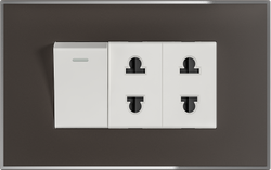 16A 250V 1 switch with 2 socket