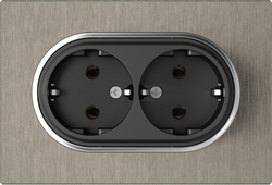 16A 250V~Double German Socket