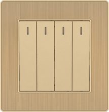 16A 250V 4 Gang 1 Way Switch