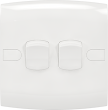 10A 250V 2 Gang 1 Way Switch