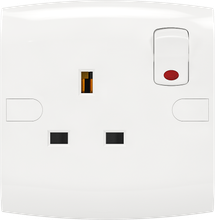 13A 250V 3 Pin Socket with Switch with Neon