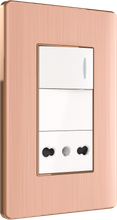 One way switch with one Italian style socket