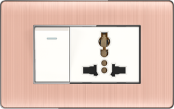 16A 250V 1 switch with multi. socket