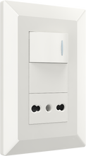 One way switch with one Italian style socket