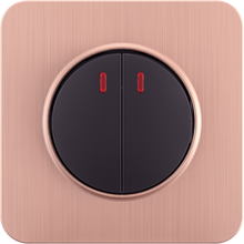 2 gang 1 way switch with light