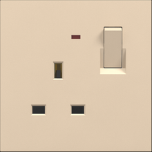 13A 250V~ 3 pin socket with switch
