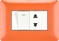 16A 250V 1 switch with 1 socket