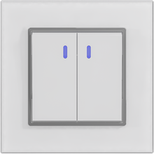 10A 250V~2 gang 1 way switch with light