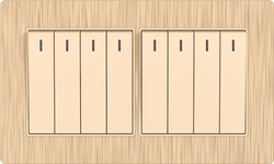 16A 250V 8 Gang 1 Way Switch