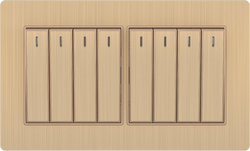 16A 250V 8 Gang 1 Way Switch