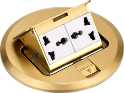 圆形弹起式多功能六孔地面插座