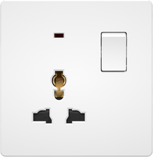 13A 250V Multi. Socket with Switch with Neon