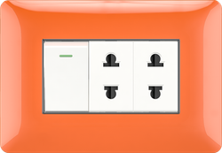 16A 250V 1 switch with 2 socket