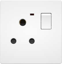 15A 250V Power Plug Socket with Switch with Neon