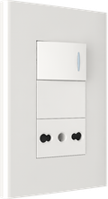 One way switch with one Italian style socket