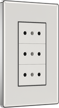 10A 250V~3 gang Chilean style socket WHITE