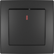 10A 250V~1 gang 1 way switch with light