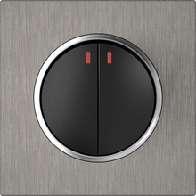 2 gang 1 way switch with light