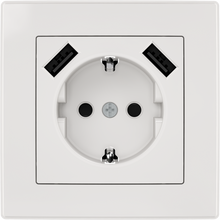 German Socket with 2 USB