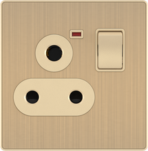 15A 250V Power Plug Socket with Switch with Neon