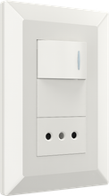 one way switch with one Chilean style socket