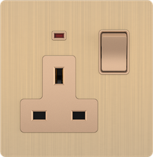 13A 250V 3 Pin Socket with Switch with Neon