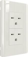 15A 250V  Double 3 Pin Flat Socket