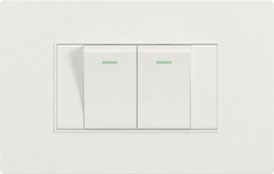 16A 250V 2 gang 1 way switch